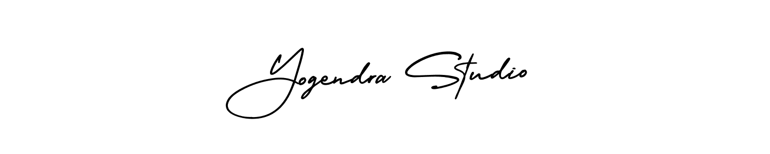 AmerikaSignatureDemo-Regular is a professional signature style that is perfect for those who want to add a touch of class to their signature. It is also a great choice for those who want to make their signature more unique. Get Yogendra Studio name to fancy signature for free. Yogendra Studio signature style 3 images and pictures png