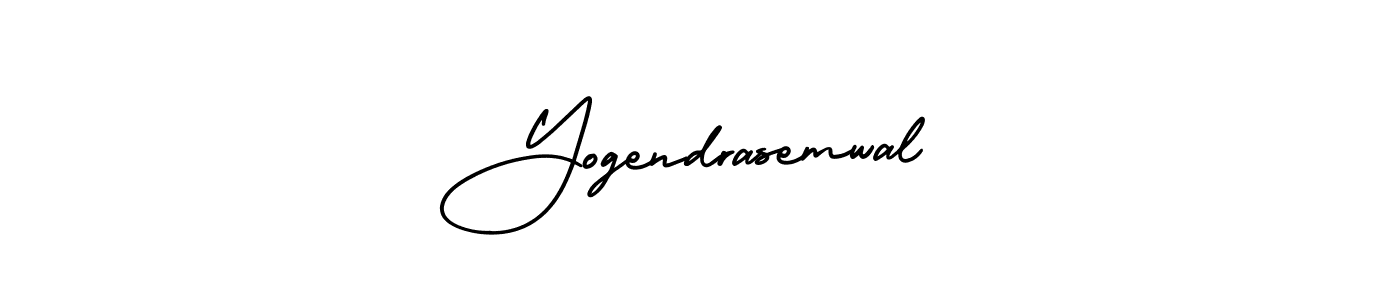 if you are searching for the best signature style for your name Yogendrasemwal. so please give up your signature search. here we have designed multiple signature styles  using AmerikaSignatureDemo-Regular. Yogendrasemwal signature style 3 images and pictures png