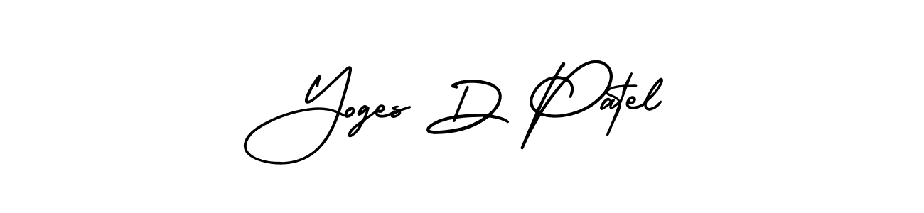 Also we have Yoges D Patel name is the best signature style. Create professional handwritten signature collection using AmerikaSignatureDemo-Regular autograph style. Yoges D Patel signature style 3 images and pictures png