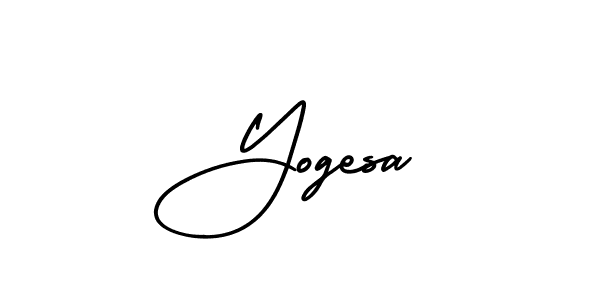 Yogesa stylish signature style. Best Handwritten Sign (AmerikaSignatureDemo-Regular) for my name. Handwritten Signature Collection Ideas for my name Yogesa. Yogesa signature style 3 images and pictures png