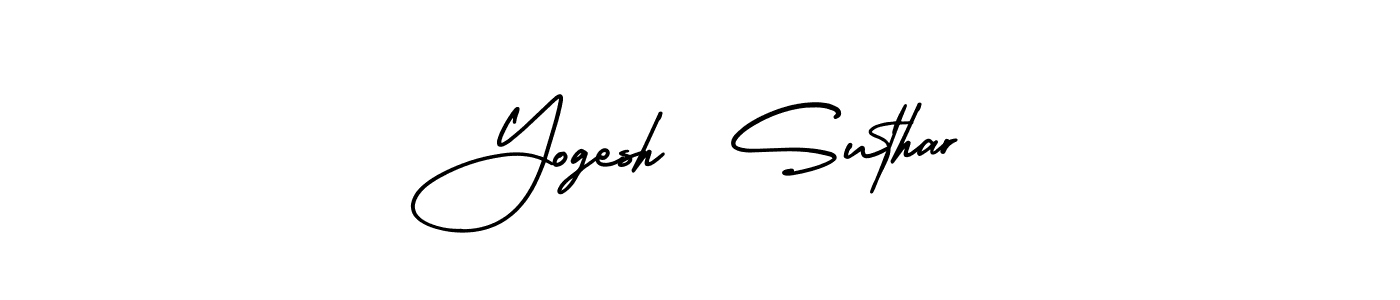 How to make Yogesh  Suthar signature? AmerikaSignatureDemo-Regular is a professional autograph style. Create handwritten signature for Yogesh  Suthar name. Yogesh  Suthar signature style 3 images and pictures png