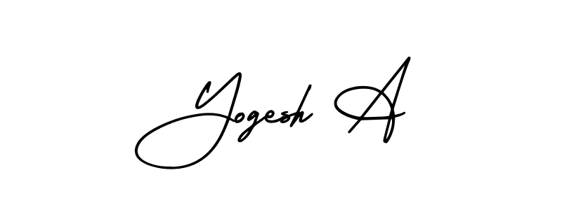Make a beautiful signature design for name Yogesh A. With this signature (AmerikaSignatureDemo-Regular) style, you can create a handwritten signature for free. Yogesh A signature style 3 images and pictures png