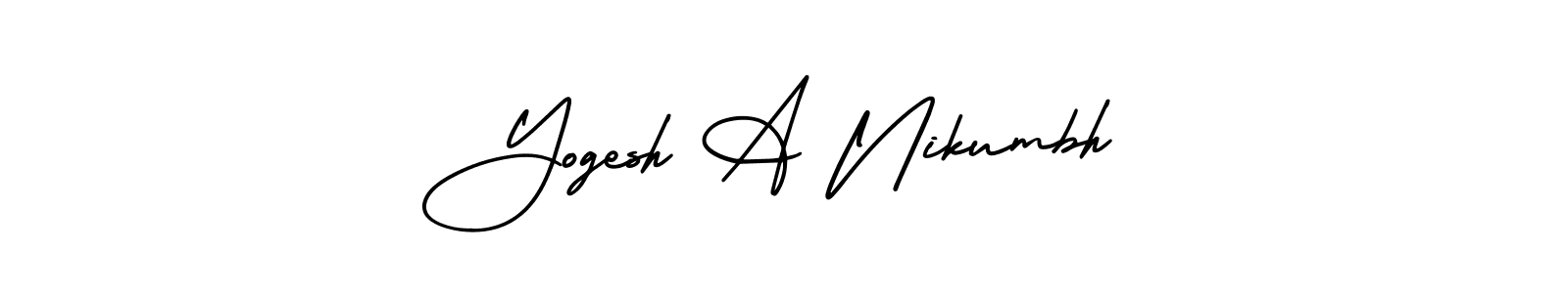 Also You can easily find your signature by using the search form. We will create Yogesh A Nikumbh name handwritten signature images for you free of cost using AmerikaSignatureDemo-Regular sign style. Yogesh A Nikumbh signature style 3 images and pictures png