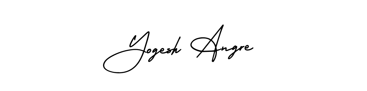 How to make Yogesh Angre name signature. Use AmerikaSignatureDemo-Regular style for creating short signs online. This is the latest handwritten sign. Yogesh Angre signature style 3 images and pictures png