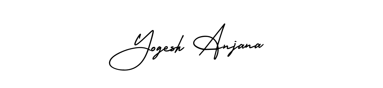 Similarly AmerikaSignatureDemo-Regular is the best handwritten signature design. Signature creator online .You can use it as an online autograph creator for name Yogesh Anjana. Yogesh Anjana signature style 3 images and pictures png