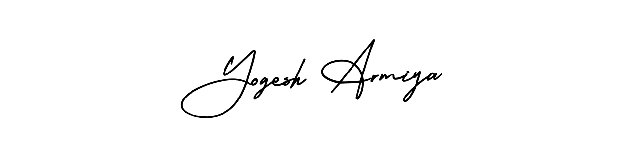 Make a beautiful signature design for name Yogesh Armiya. With this signature (AmerikaSignatureDemo-Regular) style, you can create a handwritten signature for free. Yogesh Armiya signature style 3 images and pictures png