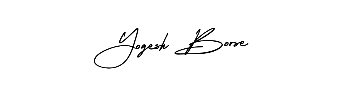 How to make Yogesh Borse name signature. Use AmerikaSignatureDemo-Regular style for creating short signs online. This is the latest handwritten sign. Yogesh Borse signature style 3 images and pictures png