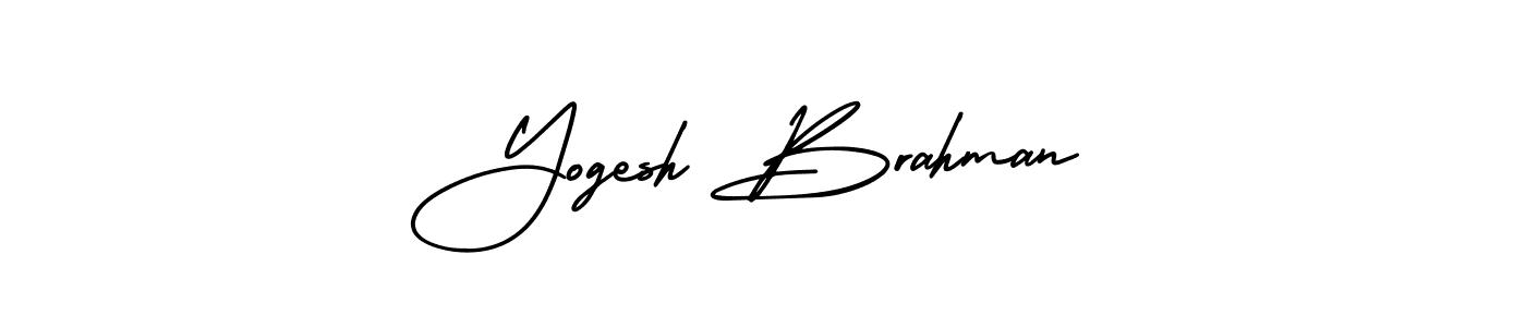 It looks lik you need a new signature style for name Yogesh Brahman. Design unique handwritten (AmerikaSignatureDemo-Regular) signature with our free signature maker in just a few clicks. Yogesh Brahman signature style 3 images and pictures png