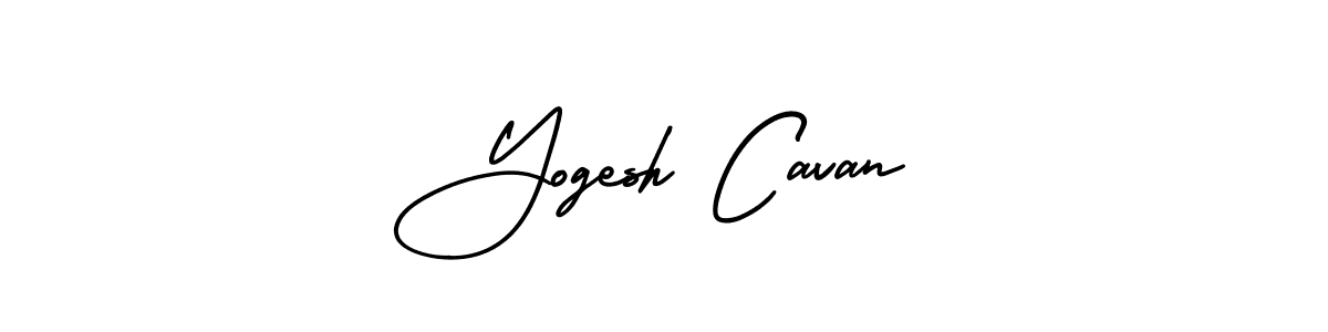 This is the best signature style for the Yogesh Cavan name. Also you like these signature font (AmerikaSignatureDemo-Regular). Mix name signature. Yogesh Cavan signature style 3 images and pictures png
