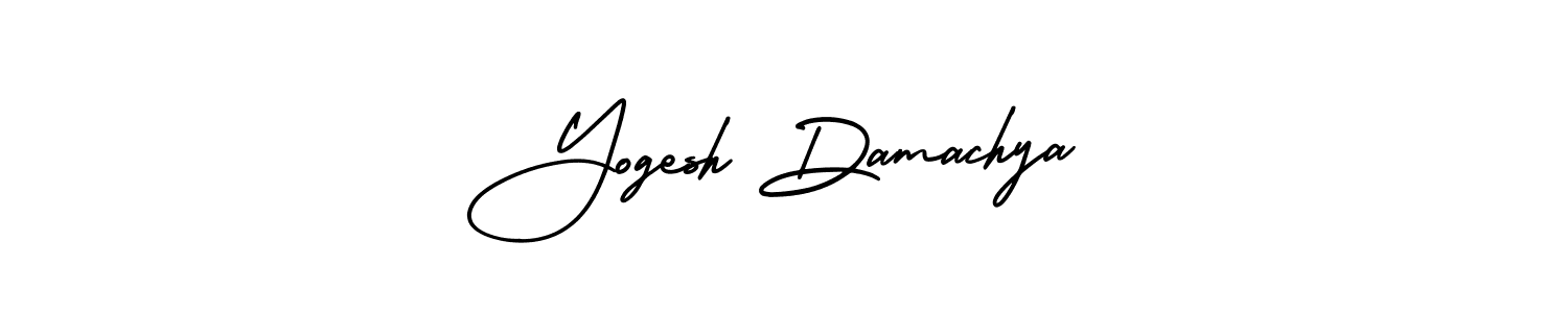 Use a signature maker to create a handwritten signature online. With this signature software, you can design (AmerikaSignatureDemo-Regular) your own signature for name Yogesh Damachya. Yogesh Damachya signature style 3 images and pictures png