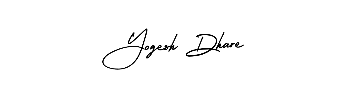 How to make Yogesh Dhare name signature. Use AmerikaSignatureDemo-Regular style for creating short signs online. This is the latest handwritten sign. Yogesh Dhare signature style 3 images and pictures png