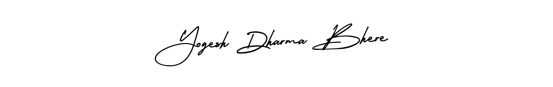 How to make Yogesh Dharma Bhere signature? AmerikaSignatureDemo-Regular is a professional autograph style. Create handwritten signature for Yogesh Dharma Bhere name. Yogesh Dharma Bhere signature style 3 images and pictures png