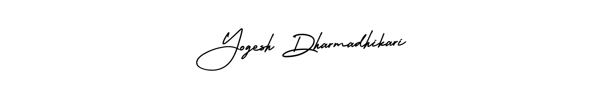 How to make Yogesh Dharmadhikari name signature. Use AmerikaSignatureDemo-Regular style for creating short signs online. This is the latest handwritten sign. Yogesh Dharmadhikari signature style 3 images and pictures png