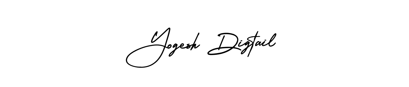 How to Draw Yogesh Digtail signature style? AmerikaSignatureDemo-Regular is a latest design signature styles for name Yogesh Digtail. Yogesh Digtail signature style 3 images and pictures png