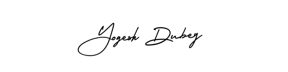 The best way (AmerikaSignatureDemo-Regular) to make a short signature is to pick only two or three words in your name. The name Yogesh Dubey include a total of six letters. For converting this name. Yogesh Dubey signature style 3 images and pictures png