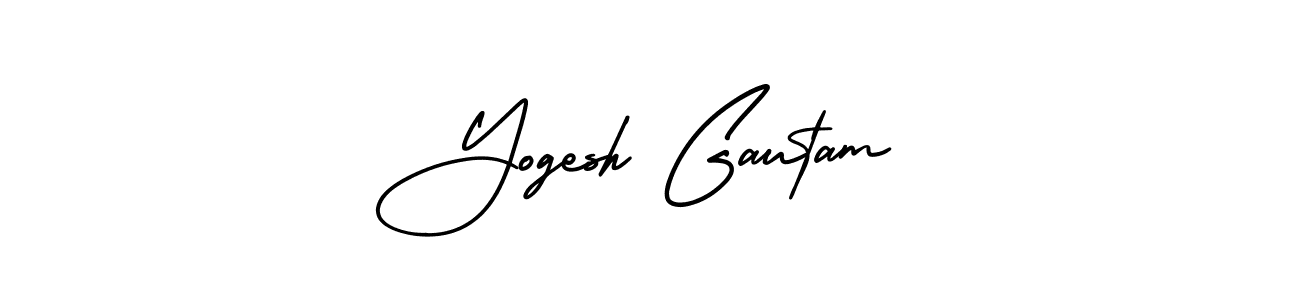 Make a short Yogesh Gautam signature style. Manage your documents anywhere anytime using AmerikaSignatureDemo-Regular. Create and add eSignatures, submit forms, share and send files easily. Yogesh Gautam signature style 3 images and pictures png