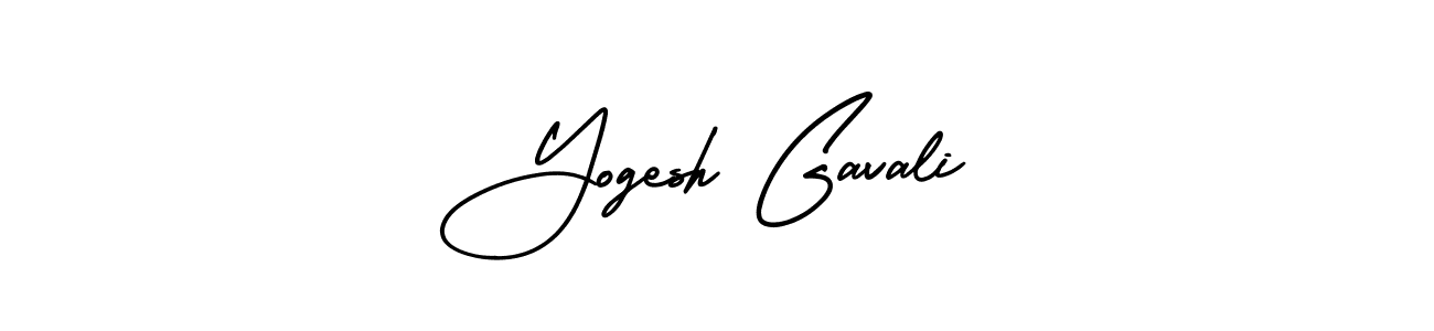 Create a beautiful signature design for name Yogesh Gavali. With this signature (AmerikaSignatureDemo-Regular) fonts, you can make a handwritten signature for free. Yogesh Gavali signature style 3 images and pictures png