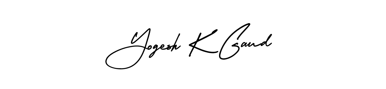 Make a beautiful signature design for name Yogesh K Gaud. With this signature (AmerikaSignatureDemo-Regular) style, you can create a handwritten signature for free. Yogesh K Gaud signature style 3 images and pictures png