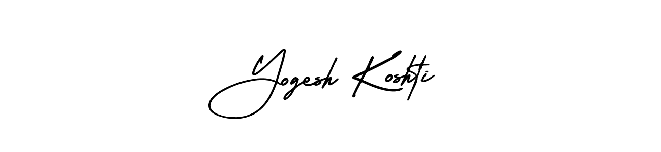 Make a beautiful signature design for name Yogesh Koshti. Use this online signature maker to create a handwritten signature for free. Yogesh Koshti signature style 3 images and pictures png