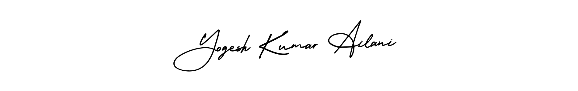 How to make Yogesh Kumar Ailani signature? AmerikaSignatureDemo-Regular is a professional autograph style. Create handwritten signature for Yogesh Kumar Ailani name. Yogesh Kumar Ailani signature style 3 images and pictures png