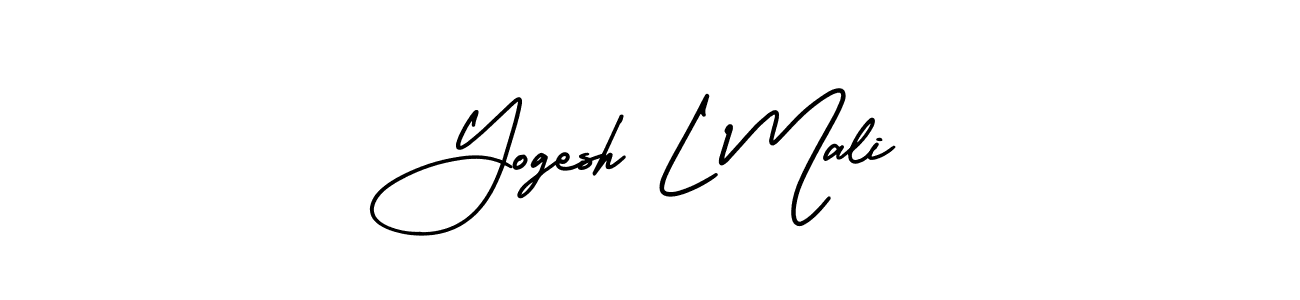 How to make Yogesh L Mali signature? AmerikaSignatureDemo-Regular is a professional autograph style. Create handwritten signature for Yogesh L Mali name. Yogesh L Mali signature style 3 images and pictures png