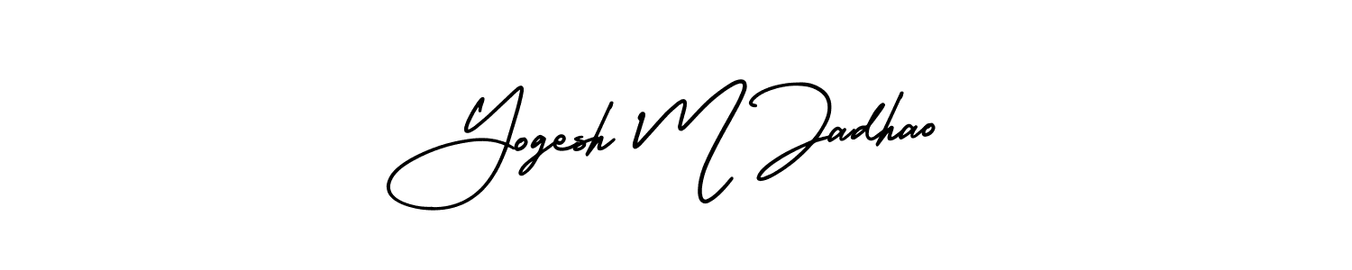 Similarly AmerikaSignatureDemo-Regular is the best handwritten signature design. Signature creator online .You can use it as an online autograph creator for name Yogesh M Jadhao. Yogesh M Jadhao signature style 3 images and pictures png