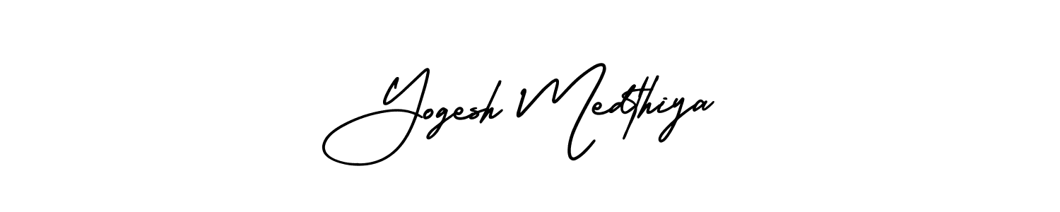 Design your own signature with our free online signature maker. With this signature software, you can create a handwritten (AmerikaSignatureDemo-Regular) signature for name Yogesh Medthiya. Yogesh Medthiya signature style 3 images and pictures png