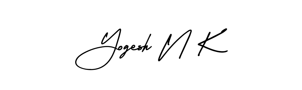 Design your own signature with our free online signature maker. With this signature software, you can create a handwritten (AmerikaSignatureDemo-Regular) signature for name Yogesh N K. Yogesh N K signature style 3 images and pictures png