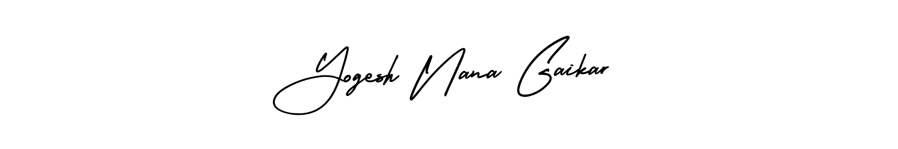 Create a beautiful signature design for name Yogesh Nana Gaikar. With this signature (AmerikaSignatureDemo-Regular) fonts, you can make a handwritten signature for free. Yogesh Nana Gaikar signature style 3 images and pictures png