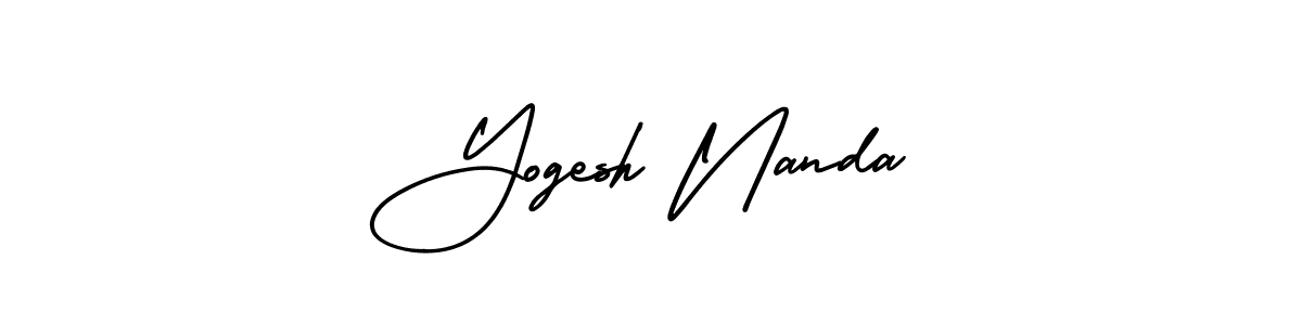 How to Draw Yogesh Nanda signature style? AmerikaSignatureDemo-Regular is a latest design signature styles for name Yogesh Nanda. Yogesh Nanda signature style 3 images and pictures png