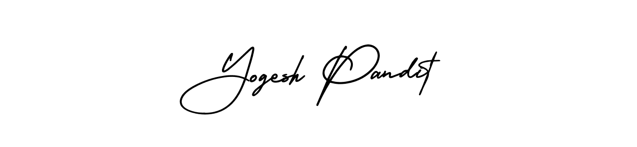 Make a beautiful signature design for name Yogesh Pandit. With this signature (AmerikaSignatureDemo-Regular) style, you can create a handwritten signature for free. Yogesh Pandit signature style 3 images and pictures png