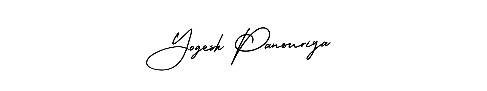 How to Draw Yogesh Pansuriya signature style? AmerikaSignatureDemo-Regular is a latest design signature styles for name Yogesh Pansuriya. Yogesh Pansuriya signature style 3 images and pictures png