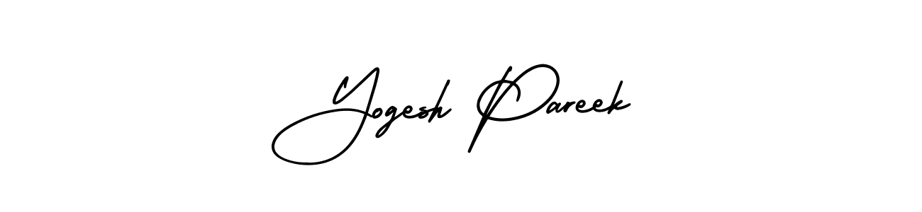 How to make Yogesh Pareek name signature. Use AmerikaSignatureDemo-Regular style for creating short signs online. This is the latest handwritten sign. Yogesh Pareek signature style 3 images and pictures png