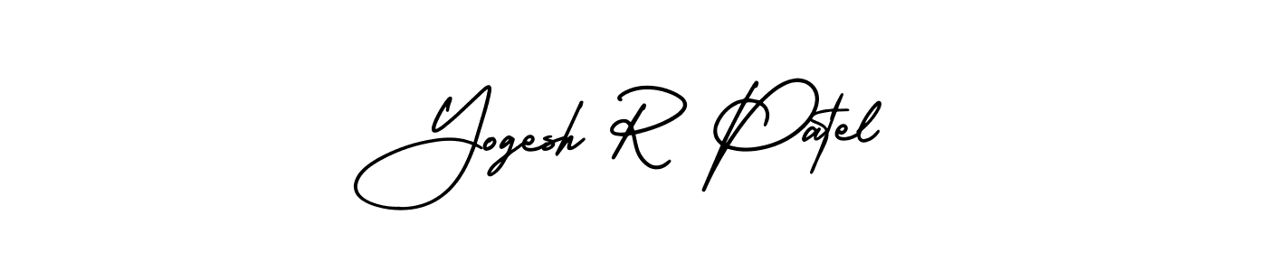 How to make Yogesh R Patel name signature. Use AmerikaSignatureDemo-Regular style for creating short signs online. This is the latest handwritten sign. Yogesh R Patel signature style 3 images and pictures png