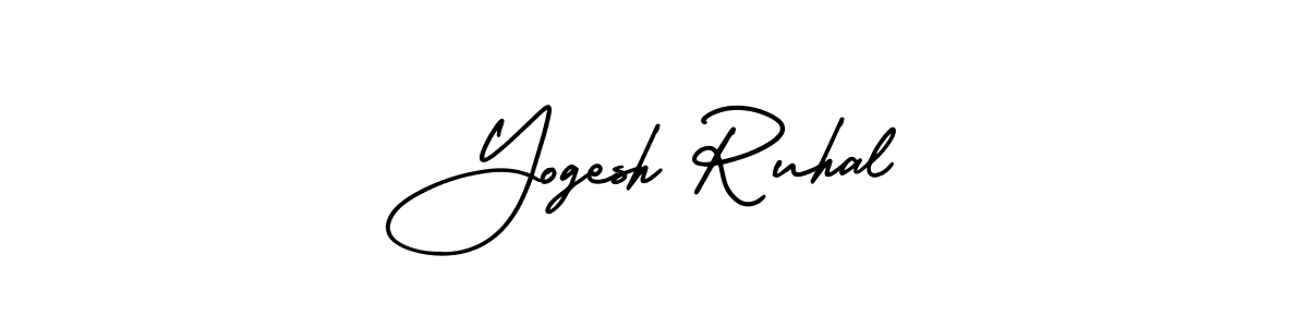 Make a short Yogesh Ruhal signature style. Manage your documents anywhere anytime using AmerikaSignatureDemo-Regular. Create and add eSignatures, submit forms, share and send files easily. Yogesh Ruhal signature style 3 images and pictures png