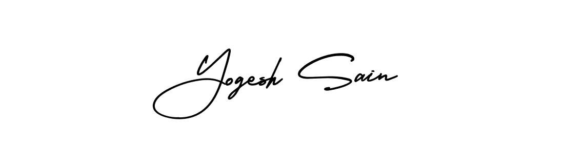 Yogesh Sain stylish signature style. Best Handwritten Sign (AmerikaSignatureDemo-Regular) for my name. Handwritten Signature Collection Ideas for my name Yogesh Sain. Yogesh Sain signature style 3 images and pictures png