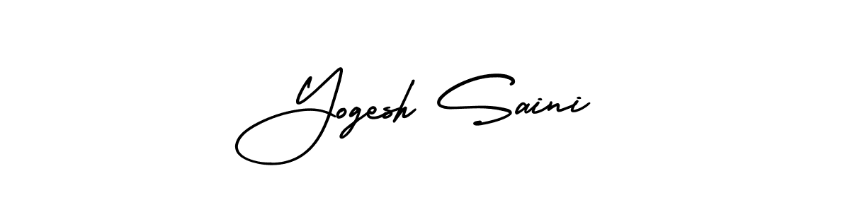 How to Draw Yogesh Saini signature style? AmerikaSignatureDemo-Regular is a latest design signature styles for name Yogesh Saini. Yogesh Saini signature style 3 images and pictures png