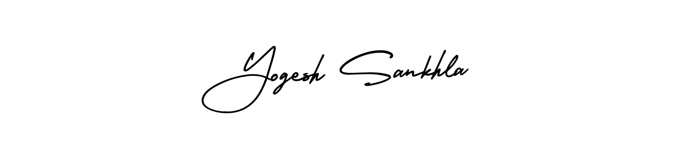 Yogesh Sankhla stylish signature style. Best Handwritten Sign (AmerikaSignatureDemo-Regular) for my name. Handwritten Signature Collection Ideas for my name Yogesh Sankhla. Yogesh Sankhla signature style 3 images and pictures png