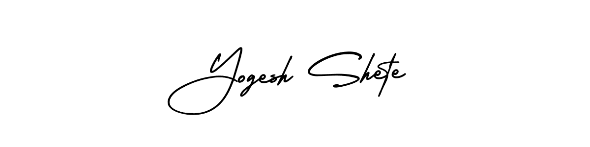 How to make Yogesh Shete name signature. Use AmerikaSignatureDemo-Regular style for creating short signs online. This is the latest handwritten sign. Yogesh Shete signature style 3 images and pictures png