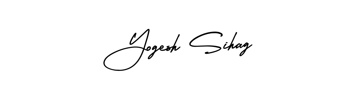 Create a beautiful signature design for name Yogesh Sihag. With this signature (AmerikaSignatureDemo-Regular) fonts, you can make a handwritten signature for free. Yogesh Sihag signature style 3 images and pictures png