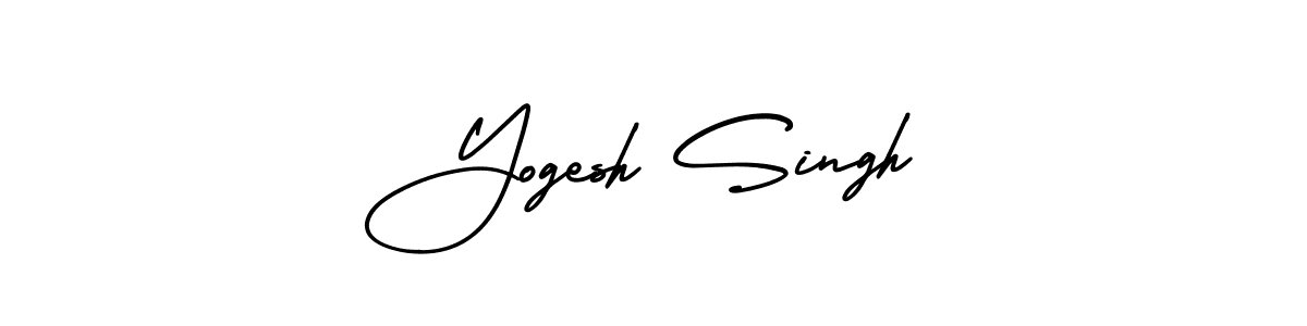 This is the best signature style for the Yogesh Singh name. Also you like these signature font (AmerikaSignatureDemo-Regular). Mix name signature. Yogesh Singh signature style 3 images and pictures png