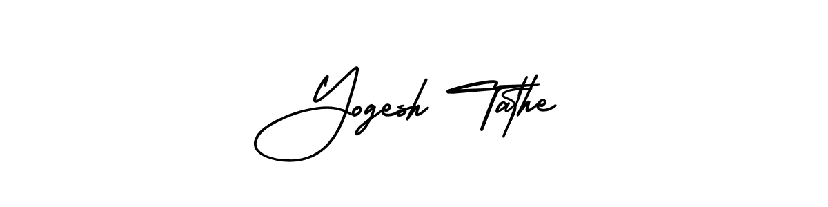 Make a short Yogesh Tathe signature style. Manage your documents anywhere anytime using AmerikaSignatureDemo-Regular. Create and add eSignatures, submit forms, share and send files easily. Yogesh Tathe signature style 3 images and pictures png