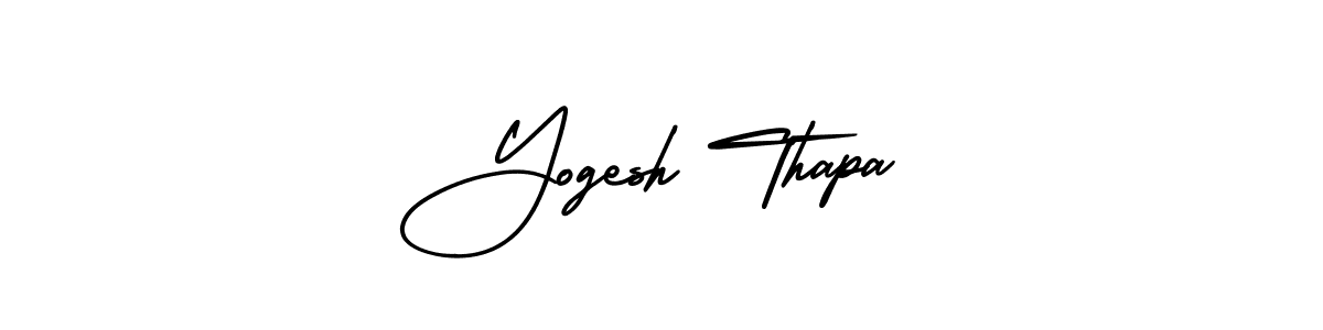 How to make Yogesh Thapa signature? AmerikaSignatureDemo-Regular is a professional autograph style. Create handwritten signature for Yogesh Thapa name. Yogesh Thapa signature style 3 images and pictures png
