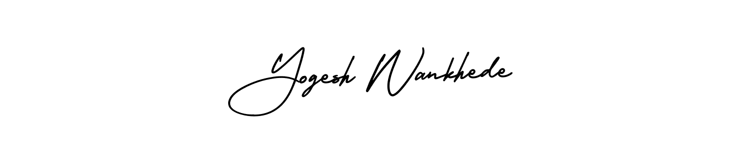 How to Draw Yogesh Wankhede signature style? AmerikaSignatureDemo-Regular is a latest design signature styles for name Yogesh Wankhede. Yogesh Wankhede signature style 3 images and pictures png