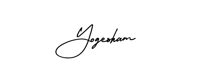 How to Draw Yogesham signature style? AmerikaSignatureDemo-Regular is a latest design signature styles for name Yogesham. Yogesham signature style 3 images and pictures png
