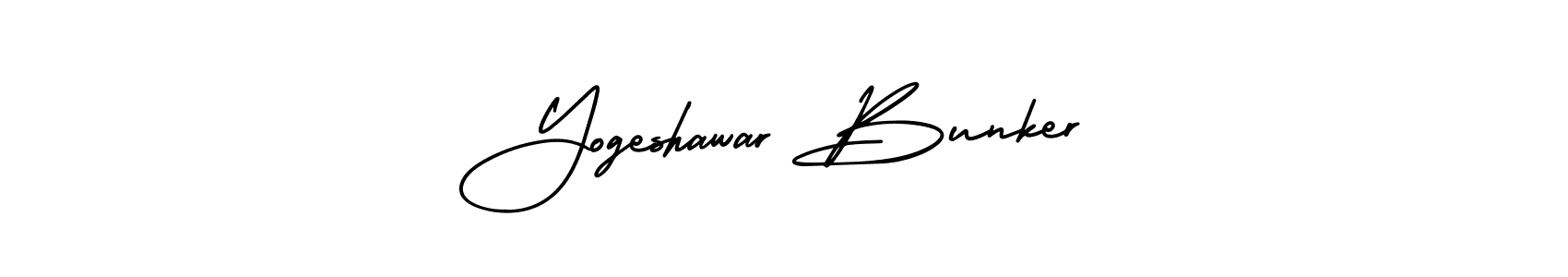 See photos of Yogeshawar Bunker official signature by Spectra . Check more albums & portfolios. Read reviews & check more about AmerikaSignatureDemo-Regular font. Yogeshawar Bunker signature style 3 images and pictures png