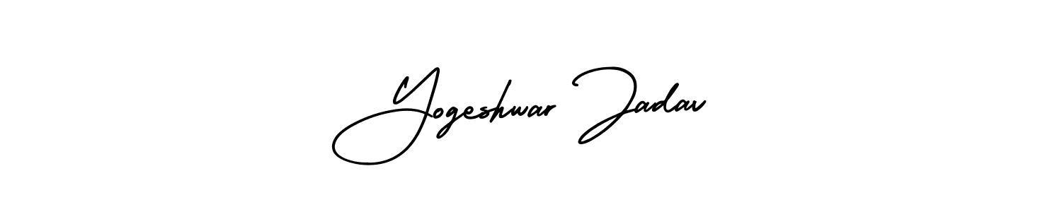 if you are searching for the best signature style for your name Yogeshwar Jadav. so please give up your signature search. here we have designed multiple signature styles  using AmerikaSignatureDemo-Regular. Yogeshwar Jadav signature style 3 images and pictures png