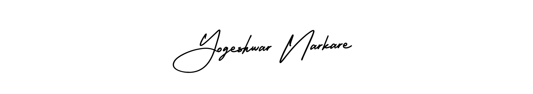 Make a short Yogeshwar Narkare signature style. Manage your documents anywhere anytime using AmerikaSignatureDemo-Regular. Create and add eSignatures, submit forms, share and send files easily. Yogeshwar Narkare signature style 3 images and pictures png