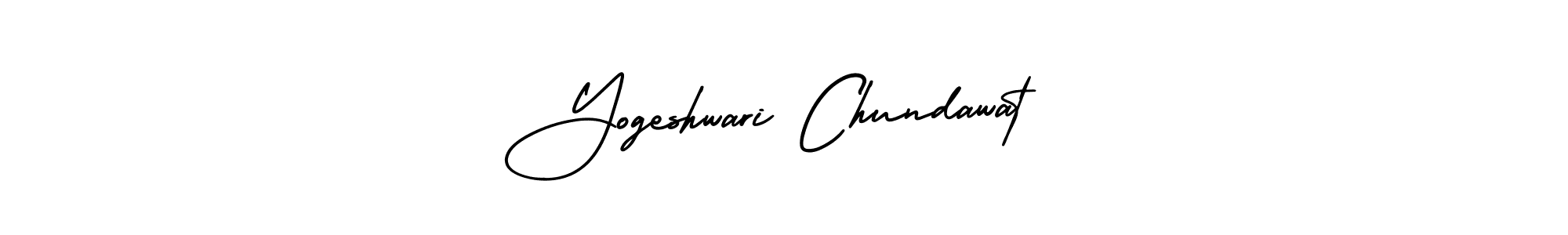 Also You can easily find your signature by using the search form. We will create Yogeshwari Chundawat name handwritten signature images for you free of cost using AmerikaSignatureDemo-Regular sign style. Yogeshwari Chundawat signature style 3 images and pictures png