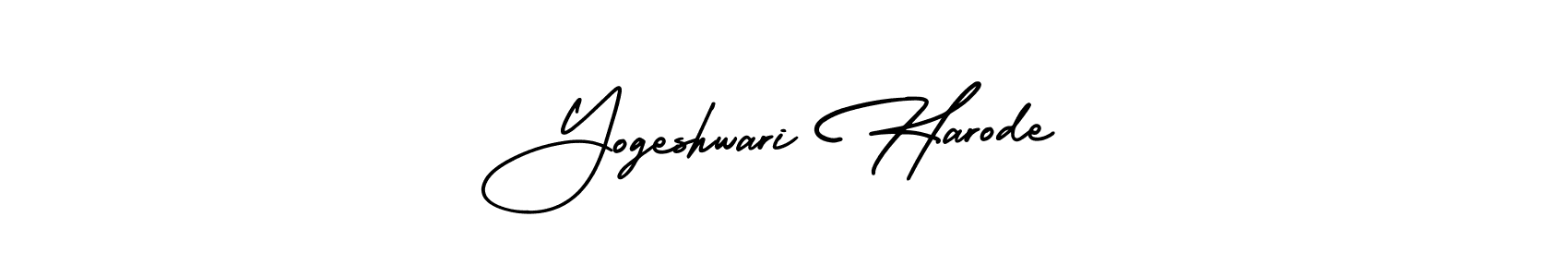 How to make Yogeshwari Harode name signature. Use AmerikaSignatureDemo-Regular style for creating short signs online. This is the latest handwritten sign. Yogeshwari Harode signature style 3 images and pictures png